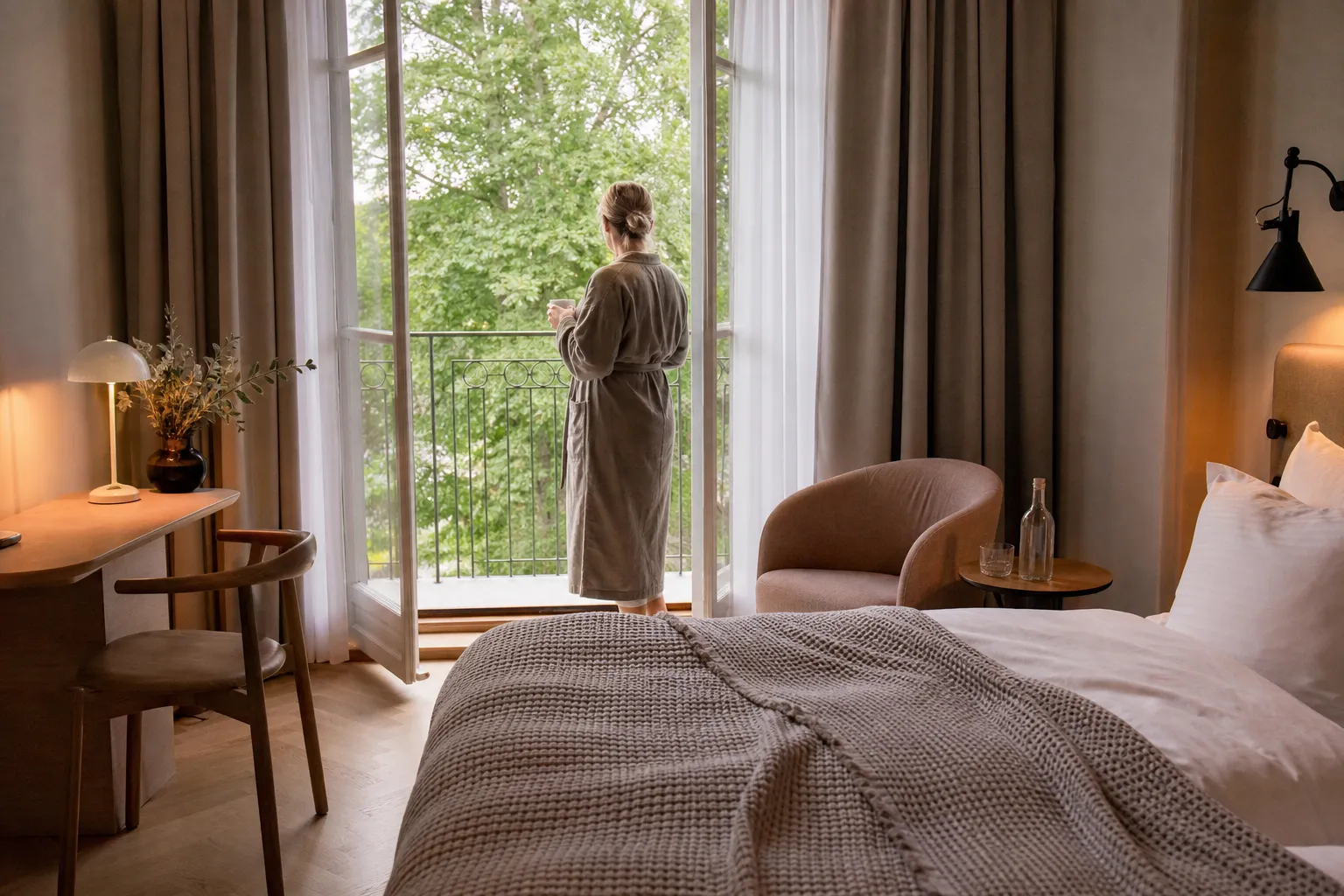Hotellrum med personlig inredning och tydlig karaktär