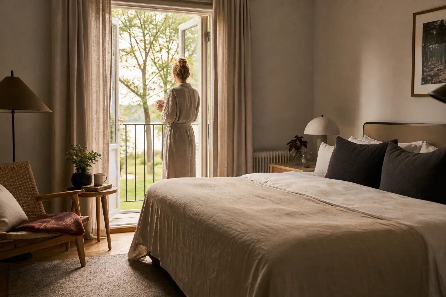 Litet fristående hotell med personlig reception