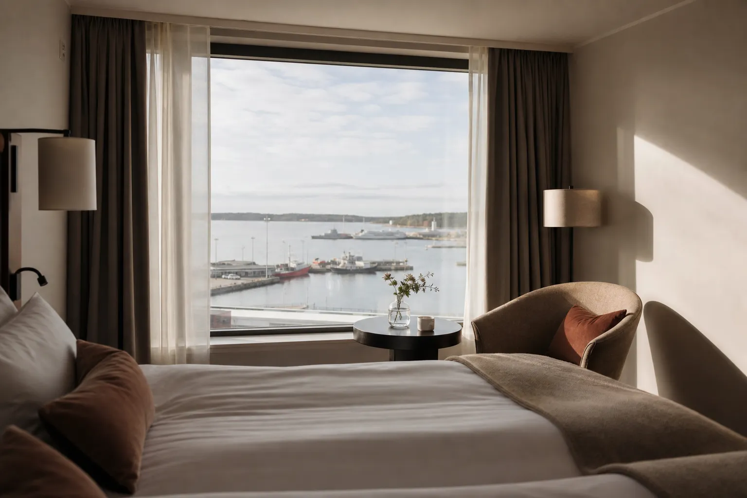 Cityhotell i centrala Helsingborg med utsikt över Öresund