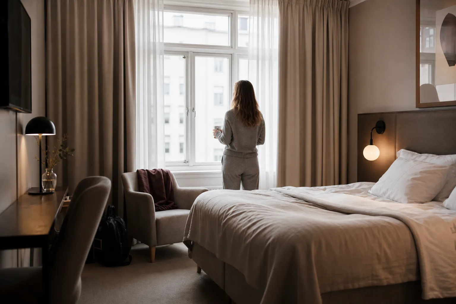Hotellmiljö i centrala Linköping nära domkyrkan