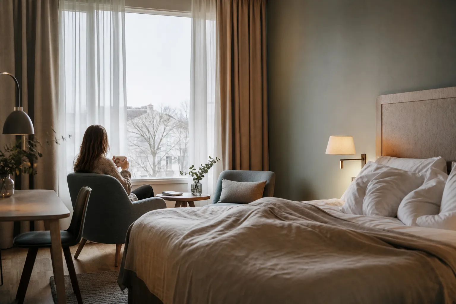 Hotellkvarter i centrala Lund nära domkyrkan och kullerstensgator