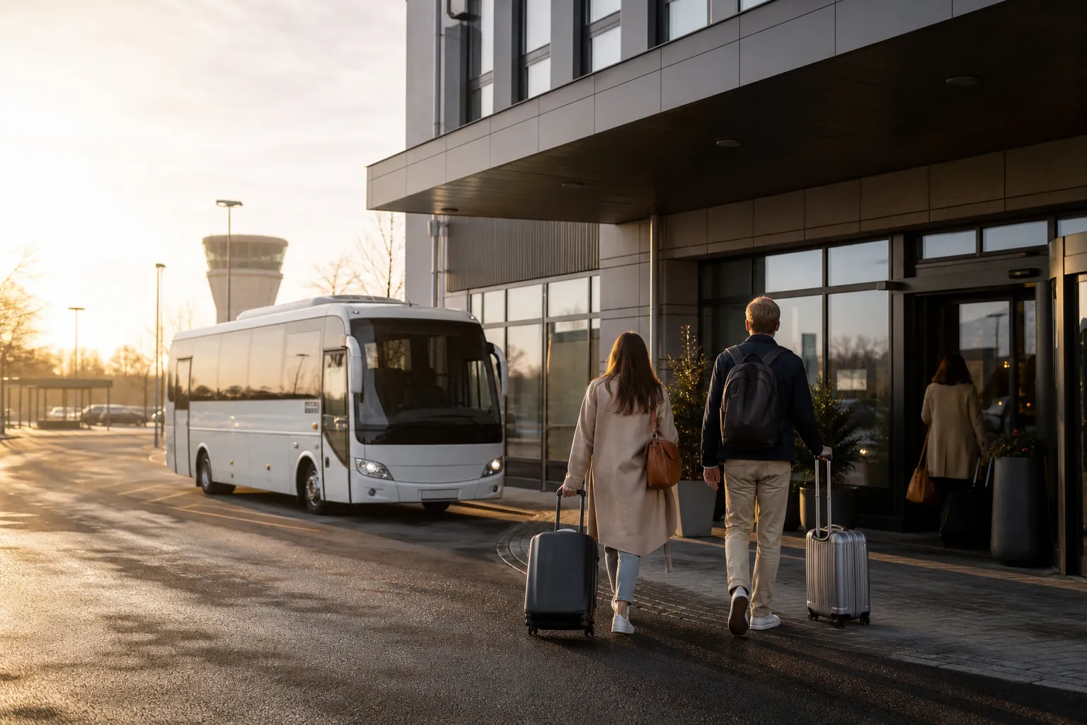 Hotellrum med resväska packad inför tidig avresa till Landvetter flygplats