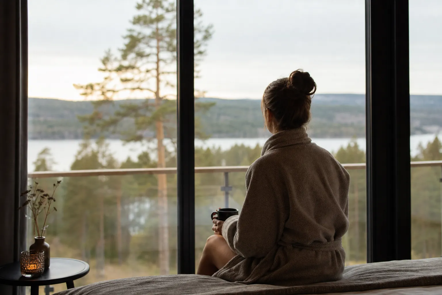 Relaxavdelning på ett spahotell vid Siljan i Dalarna