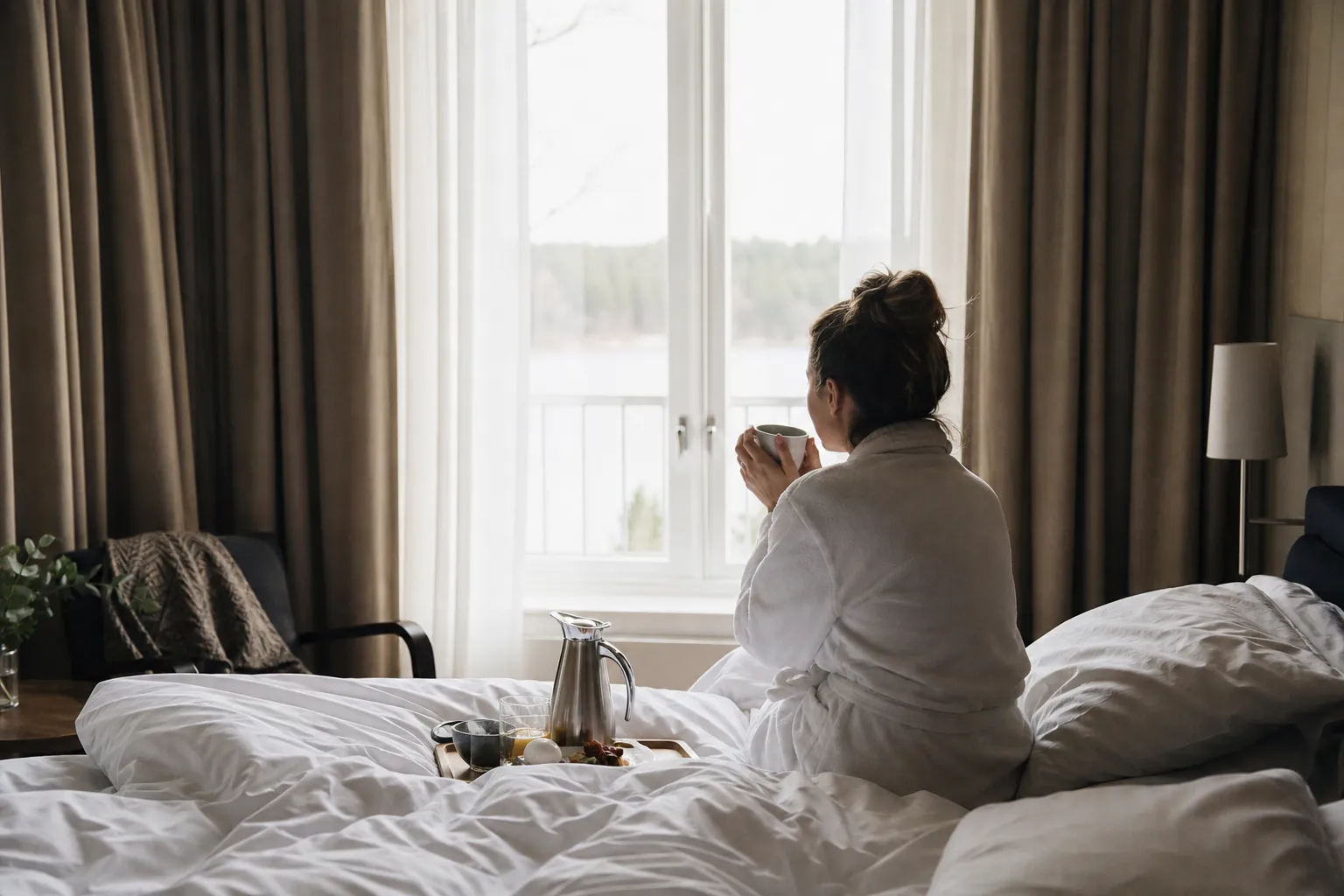 Dukat bord för hotellmiddag som del av ett weekendpaket